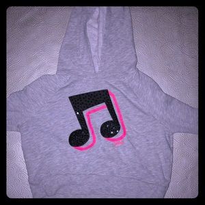 Music note/Love dance Cropped hoodie